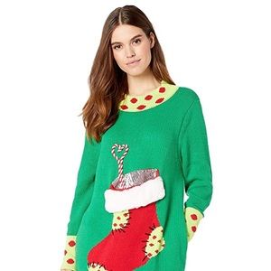 Whoopi Stocking holiday ugly Christmas Sweater NWT W/ POCKETS!!!